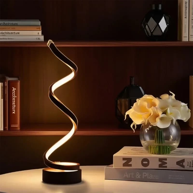 Σπειροειδής Επιτραπέζια Λάμπα LED, 3 Θερμοκρασίες Χρώματος